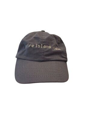 Fire Island Dad Hat Navy Cotton Cap Coastal Minimalist Streetwear Adjustable